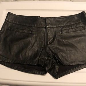Guess black pleather shorts sz 27 NWOT